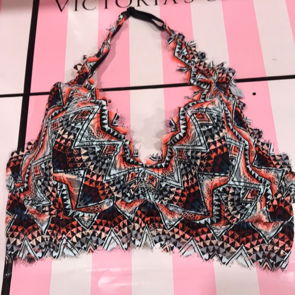 π Pink π Victoriaβs Secret Lace Halter Bralette - Picture 4 of 8